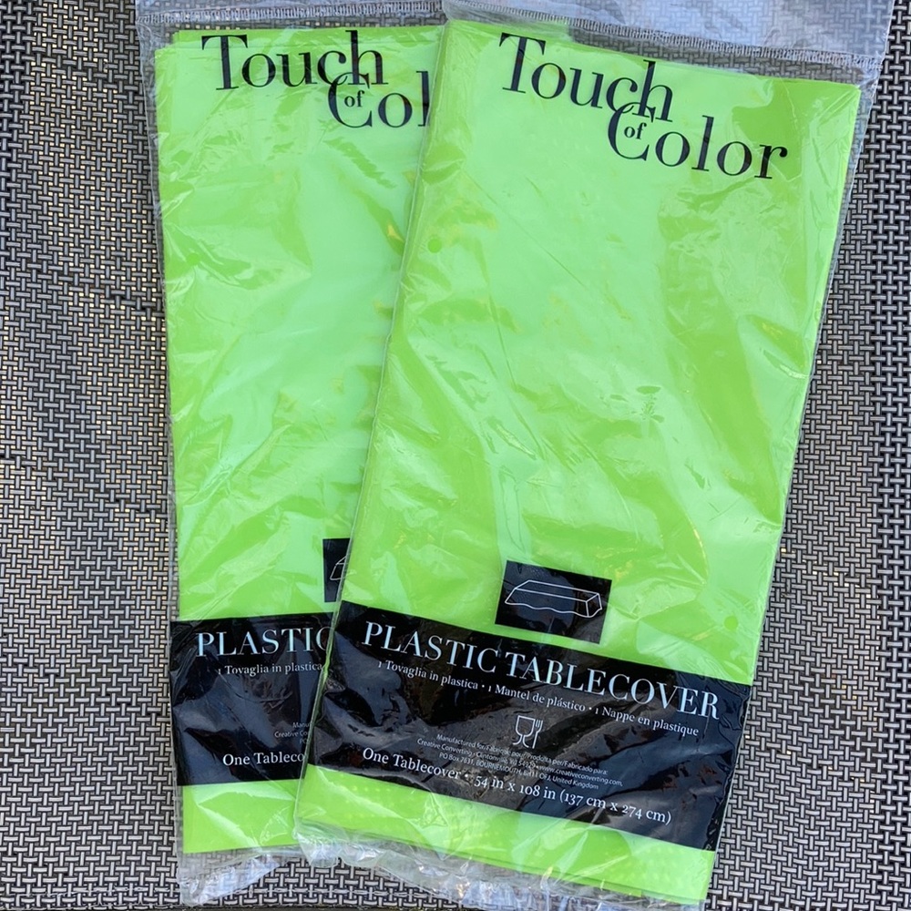 3/$25⚜️Lime Plastic Table Cover Bundle!